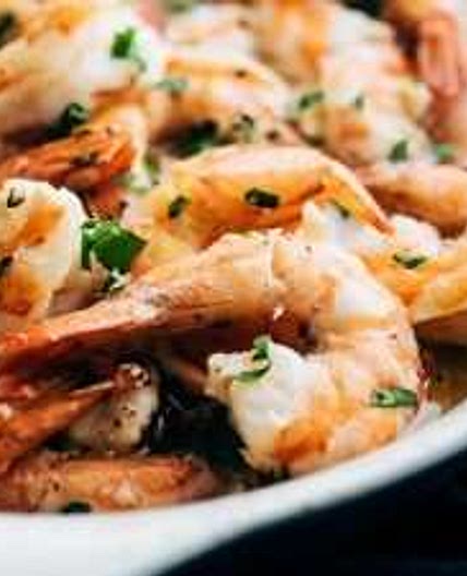 White Wine Garlic Baked Shrimp
