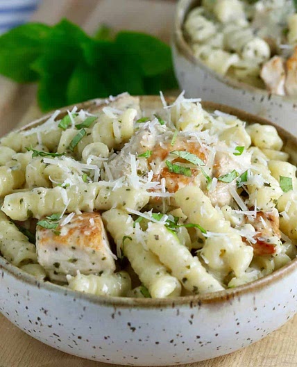 Chicken Pesto Pasta Alfredo Recipe