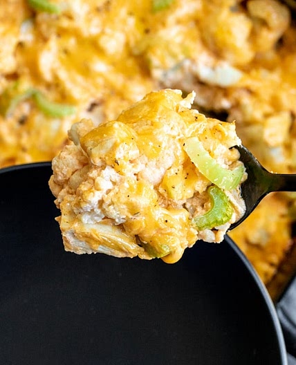 Keto Buffalo Chicken Cauliflower Casserole