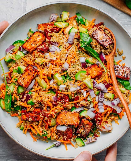 Black Pepper Tofu Quinoa Salad