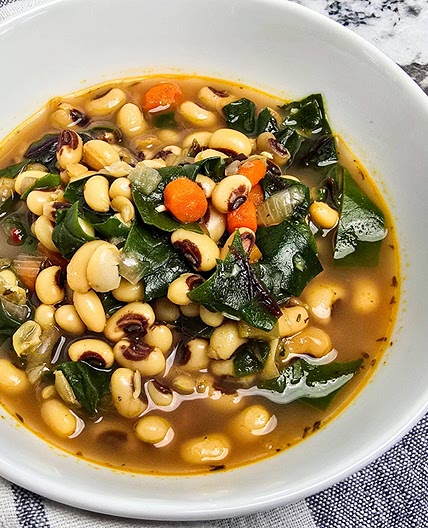 Black Eyed Peas with Greens