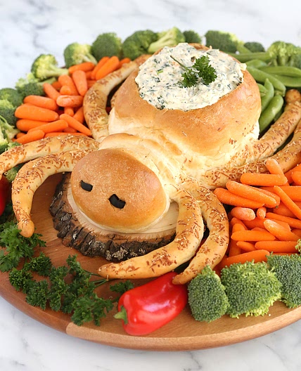Halloween Spider Bread Dip Bowl