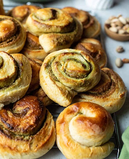 Fluffy and Bright Lemon Pistachio Buns