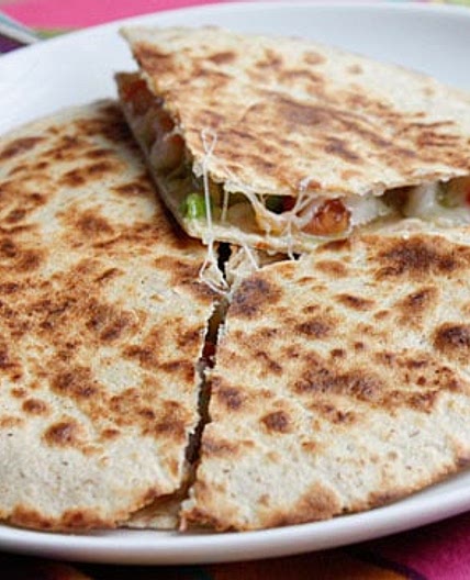 Shrimp Quesadillas with Tomato Avocado Salsa