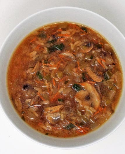 Thai Jasmine Rice and Mushroom Soup