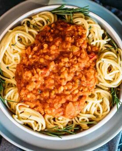 Spaghetti mit Linsenbolognese