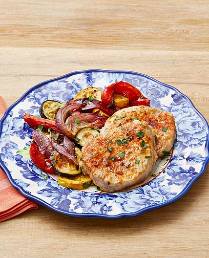 Sheet-Pan Ranch Pork and Veggies