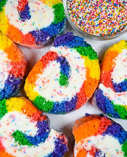 Rainbow Cake Roll
