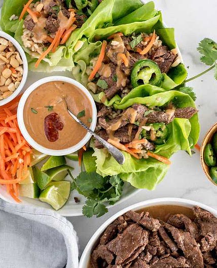 Thai Beef Lettuce Wraps | Instant Pot Recipe