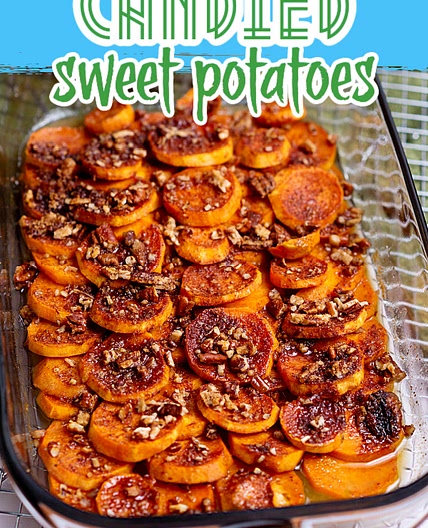 GLAZED SWEET POTATOES WITH PECANS