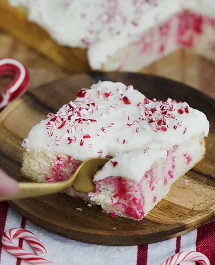 Candy Cane Sheet Cake