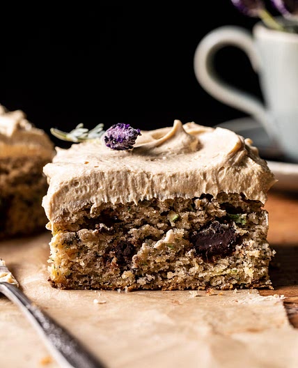 Zucchini Banana Cake with Coffee Frosting