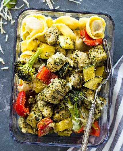 Healthy Pesto Chicken and Veggies (20 Minute Sheet Pan)