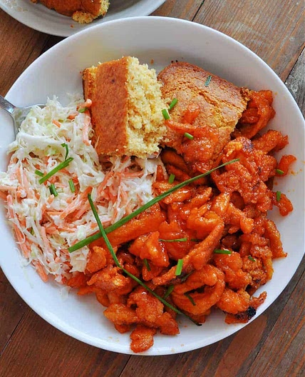 Vegan Crispy Hot "Honey" Soy Curls