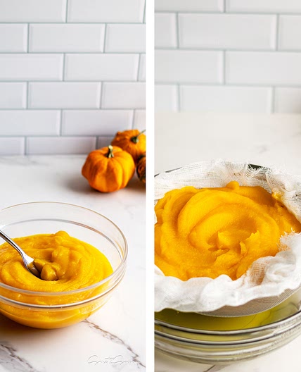 Homemade Pumpkin Puree with Pie or Carving Pumpkin