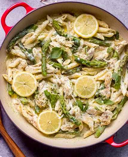 Lemon Asparagus Chicken Pasta