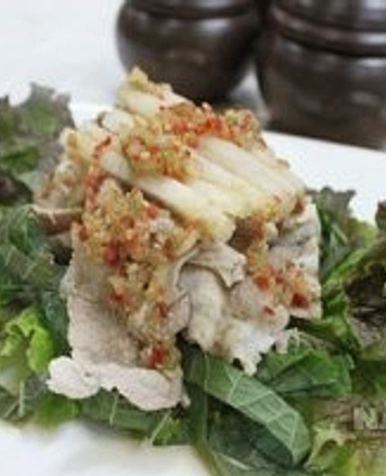 삼겹살냉채와 호두소스 만드는 법