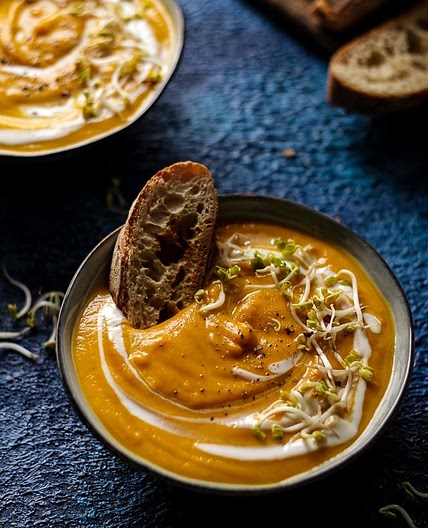 Creamy Sweet Potato Lentil Soup