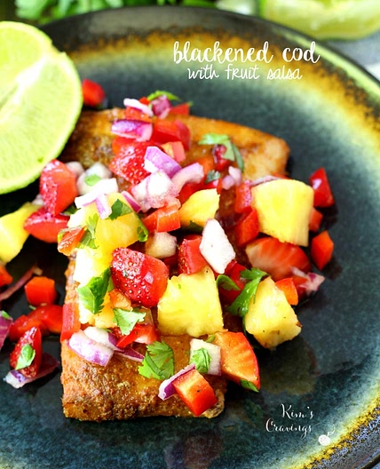 Blackened Cod with Fruit Salsa