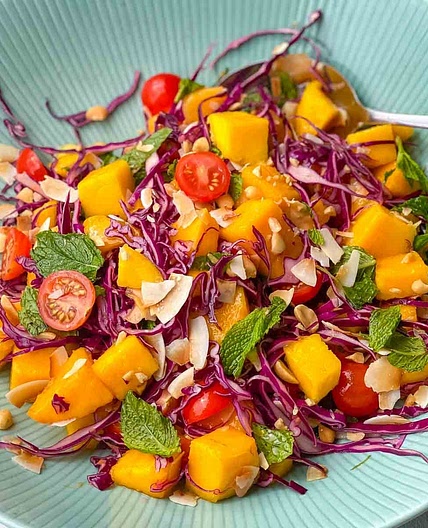 Tropical Mango Salad Recipe with Coconut