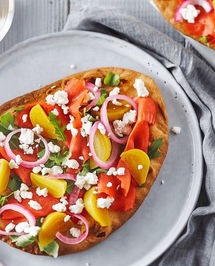 Smoked Salmon and Goat Cheese Flatbread