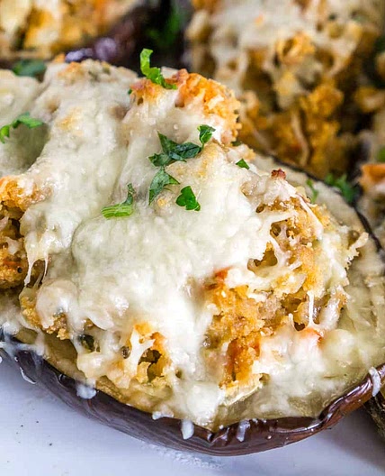 Sausage Stuffed Eggplant