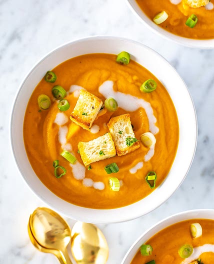 Creamy Coconut Carrot Ginger Soup {Vegan}