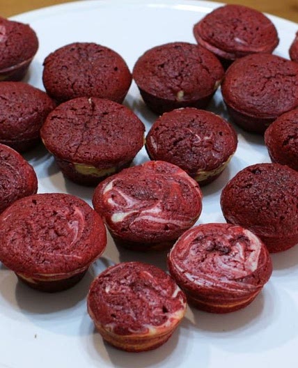 Red Velvet Cheesecake Brownie Bites