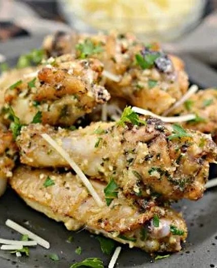 Keto Garlic Parm Wings