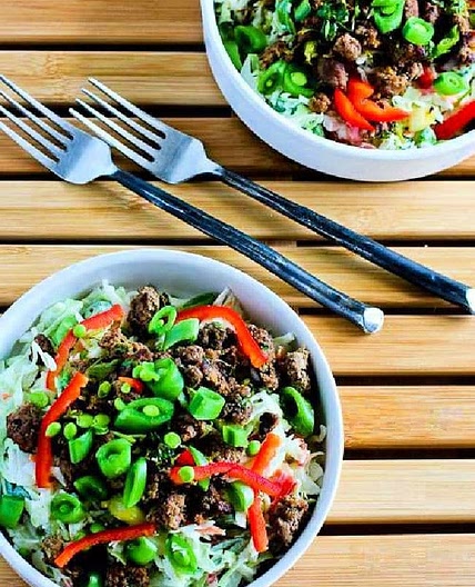 Sriracha Beef Cabbage Bowl