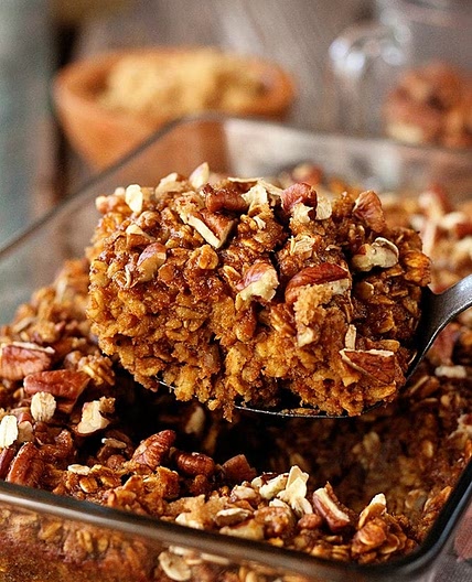 Pumpkin Pecan Baked Oatmeal