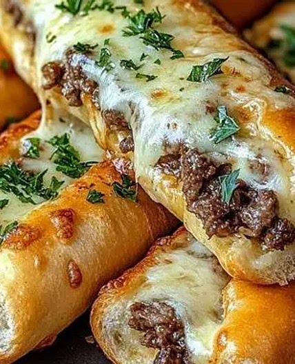Philly Cheesesteak Stuffed Cheesy Breadsticks
