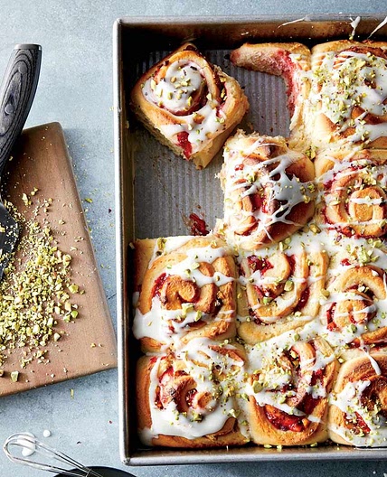 Strawberry-Pistachio Sweet Rolls
