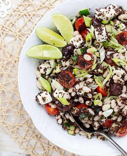 Mediterranean Bean Salad with Zucchini
