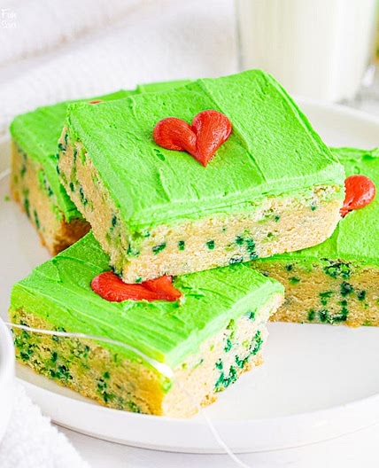 Grinch Sugar Cookie Bars