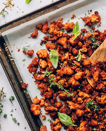 Crispy Baked Tofu with Italian Herbs
