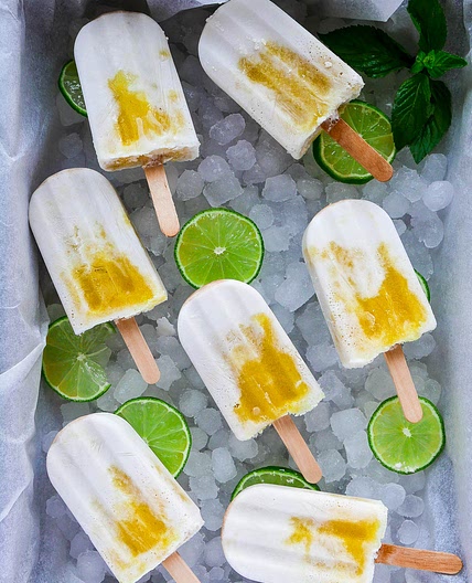 Mango Coconut Popsicles