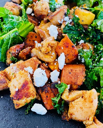 Blackstone Chicken Sweet Potatoes and Apples