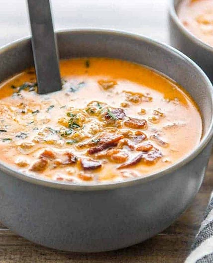 Easy Low Carb Cheeseburger Soup