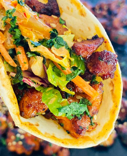 Blackstone Korean Chicken Tacos