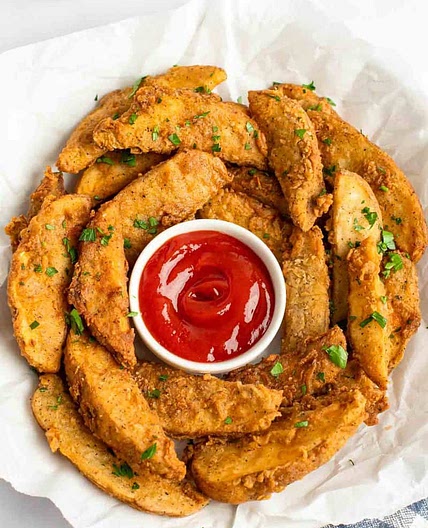 Homemade KFC Potato Wedges