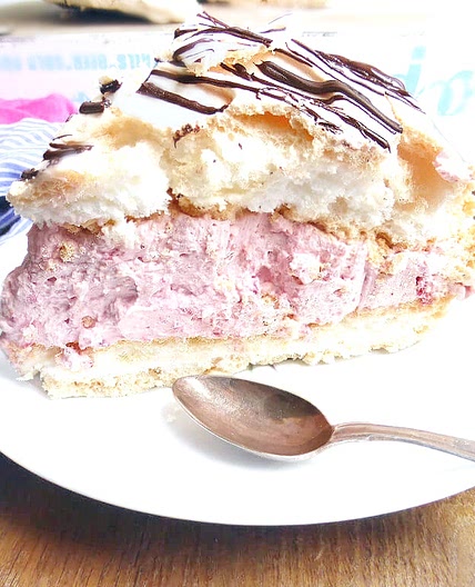 Homemade Meringue with Raspberry Whipped Cream