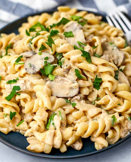 Vegan Beef Stroganoff