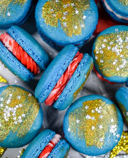 Red White and Blue Macarons (July 4th Cookies!)
