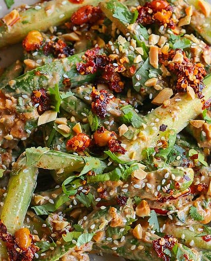 Peanut & Chili Oil Cucumber Salad