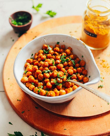 Actually Crispy Baked Chickpeas