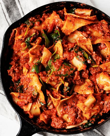 Creamy Vegan Skillet Lasagna