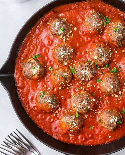 Easy Baked Italian Meatballs