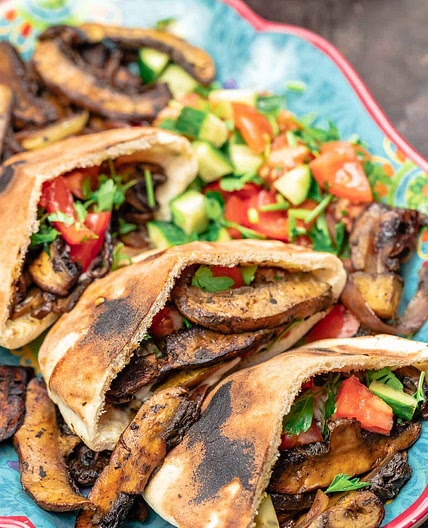 Vegan Mushroom Shawarma Recipe with Tahini