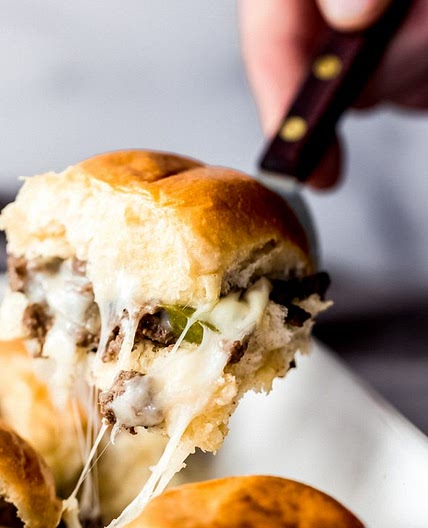 Venison Philly Cheesesteak Sliders